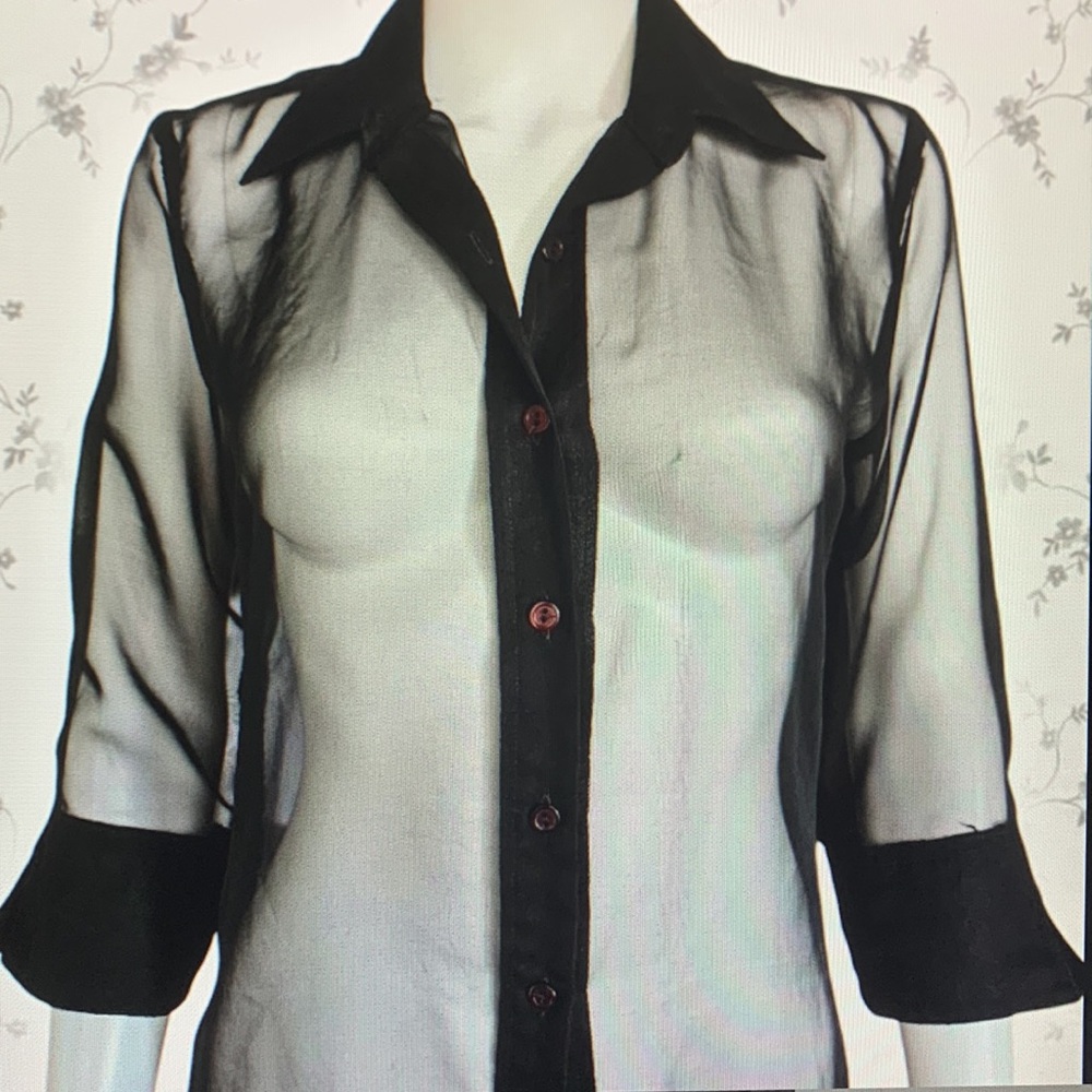 Elegant Black Sheer Women's Jacket
